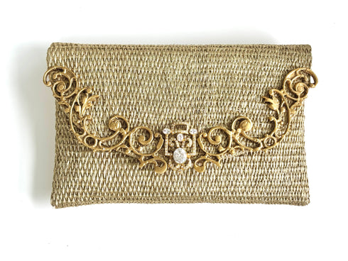 The flora gold clutch
