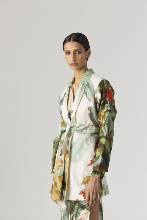 The hunt green blazer and skirt set