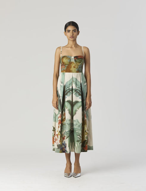 The hunt green bralette dress