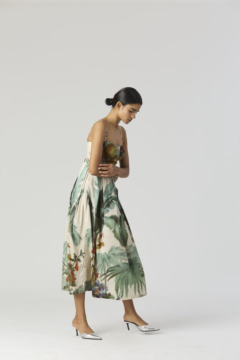 The hunt green bralette dress