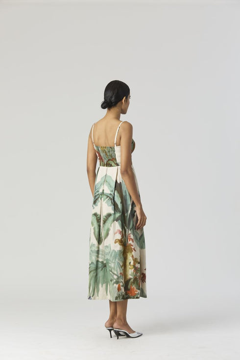 The hunt green bralette dress