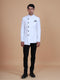 The modern asymmetric white prince coat