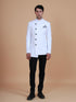 The modern asymmetric white prince coat