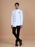 The modern asymmetric white prince coat