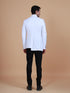 The modern asymmetric white prince coat