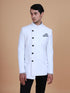 The modern asymmetric white prince coat