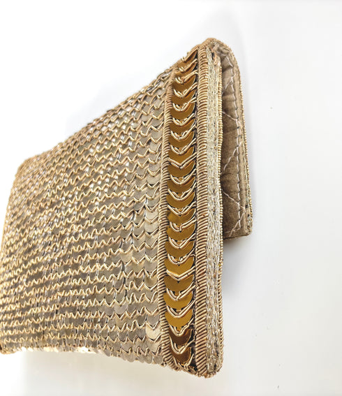 The scala silver clutch