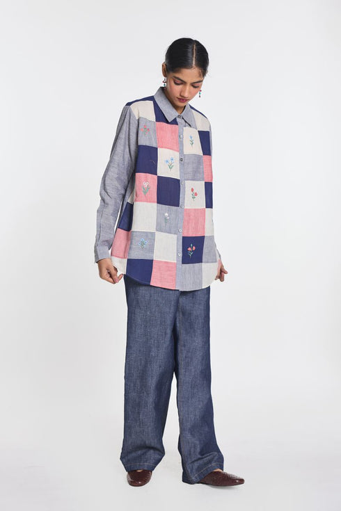 Thistle patchwork shirt