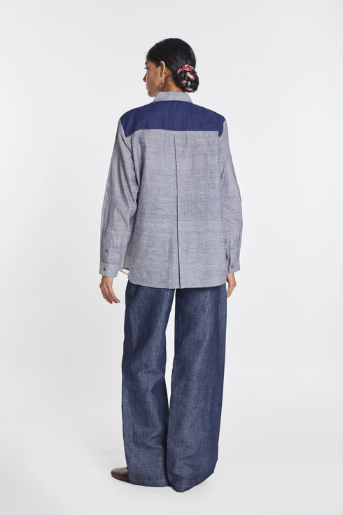 Thistle patchwork shirt