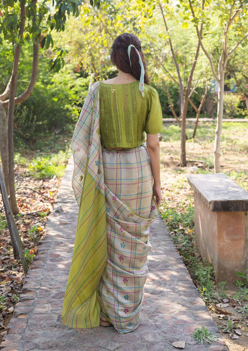 Tic-tac love jamdani sari