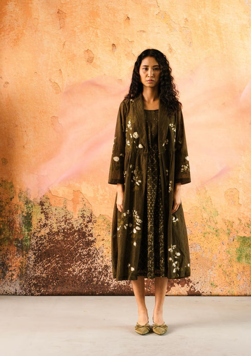 Tide olive jacket dress set