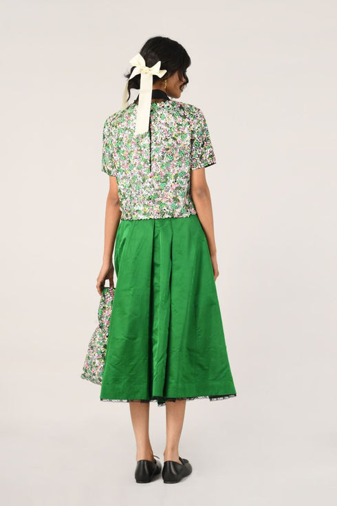 Tiffany floral sequins top