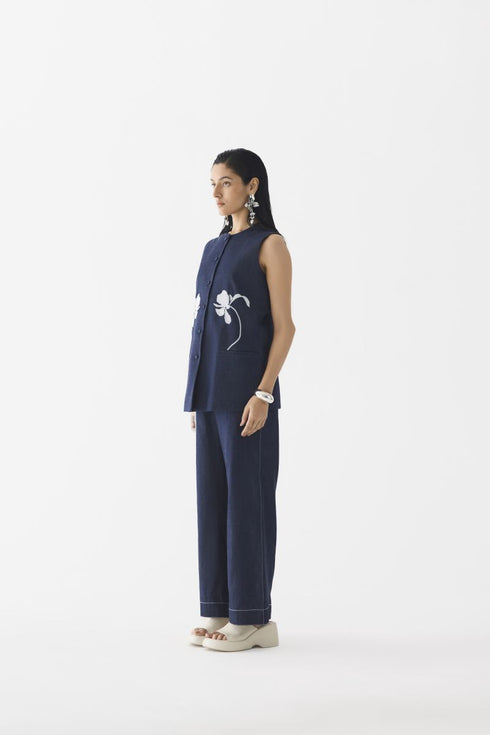 Tiger lily denim blazer and trousers
