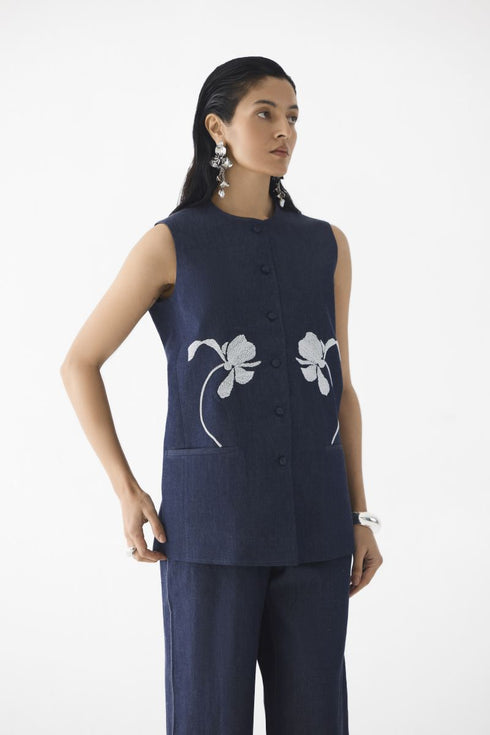 Tiger lily denim blazer and trousers