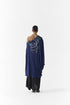 Tijori navy maharani draped dress and knot skirt