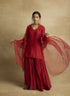 Tiya rust red Sharara set