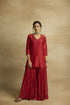 Tiya rust red Sharara set