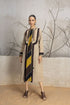 Toosh linen black patch embroidered jacket