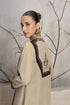 Toosh linen black patch embroidered jacket