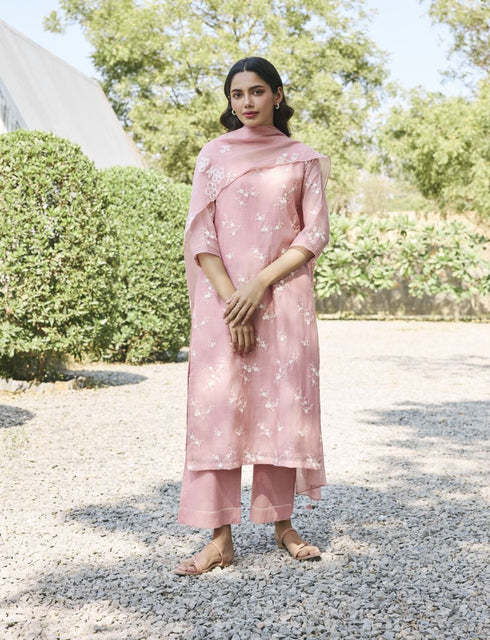 Tulip embroidered kurta set
