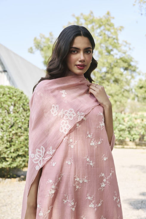 Tulip embroidered kurta set