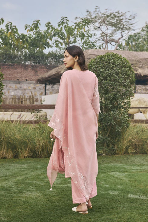 Tulip floral applique kurta set