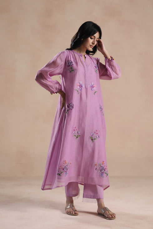 Urvi light purple kurta set