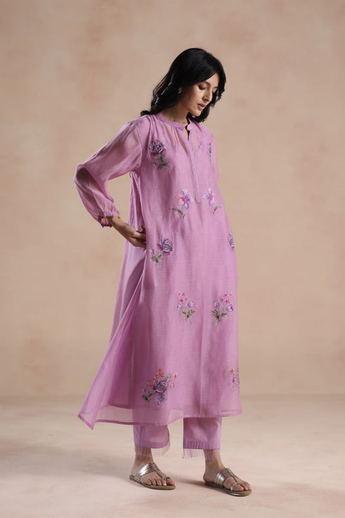 Urvi light purple kurta set