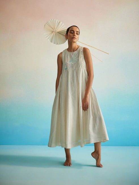 Utsuroi ivory halter dress