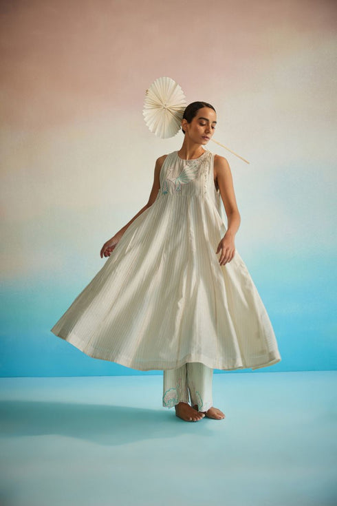 Utsuroi ivory halter dress set