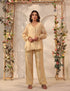 Vaayu beige V neck co-ord set