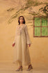 Vaayu beige applique yoke kurta set