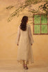 Vaayu beige applique yoke kurta set