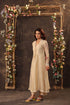 Vaayu beige tie-up kurta set