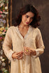 Vaayu beige tie-up kurta set