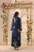 Vaayu dark blue jaal straight kurta set