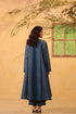Vaayu dark blue panelled kalidar set