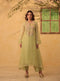 Vaayu green applique yoke kurta set