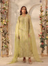 Vaayu green heavy jaal kurta set