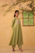 Vaayu green jacket style kurta set