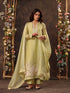 Vaayu green straight long kurta set