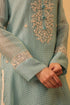 Vaayu light blue collar kurta set