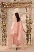 Vaayu light pink heavy jaal scallop kurta set