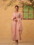 Vaayu light pink jaal straight kurta set