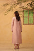 Vaayu light pink straight long kurta set