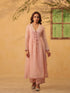 Vaayu light pink tie-up kurta set