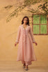 Vaayu light pink tie-up kurta set