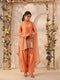 Vaayu orange heavy short kurta set