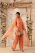 Vaayu orange heavy short kurta set