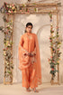 Vaayu orange heavy short kurta set